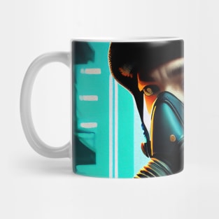 Abstract Cyberpunk Man Mug